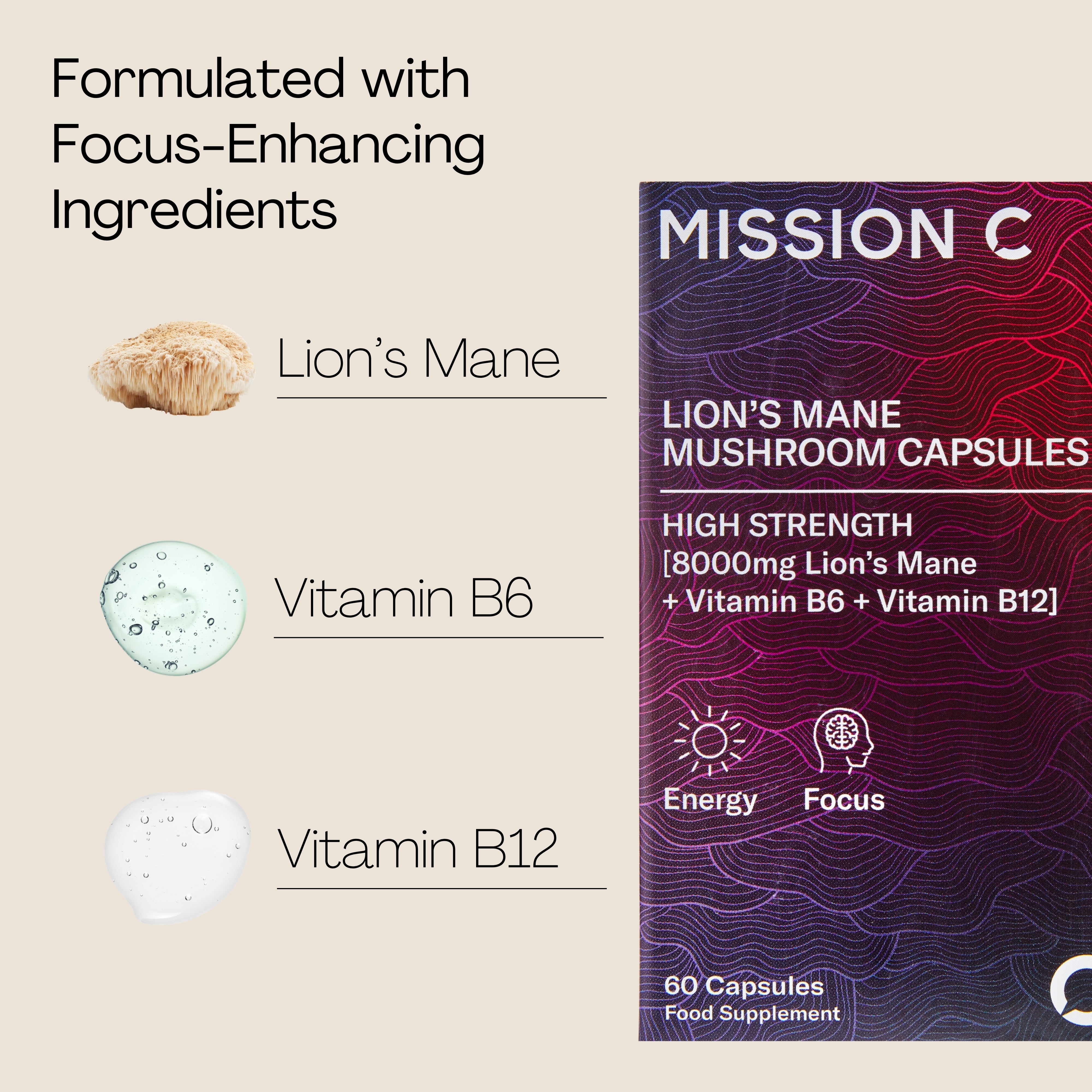 Lion's Mane Mushroom 8000mg Capsules