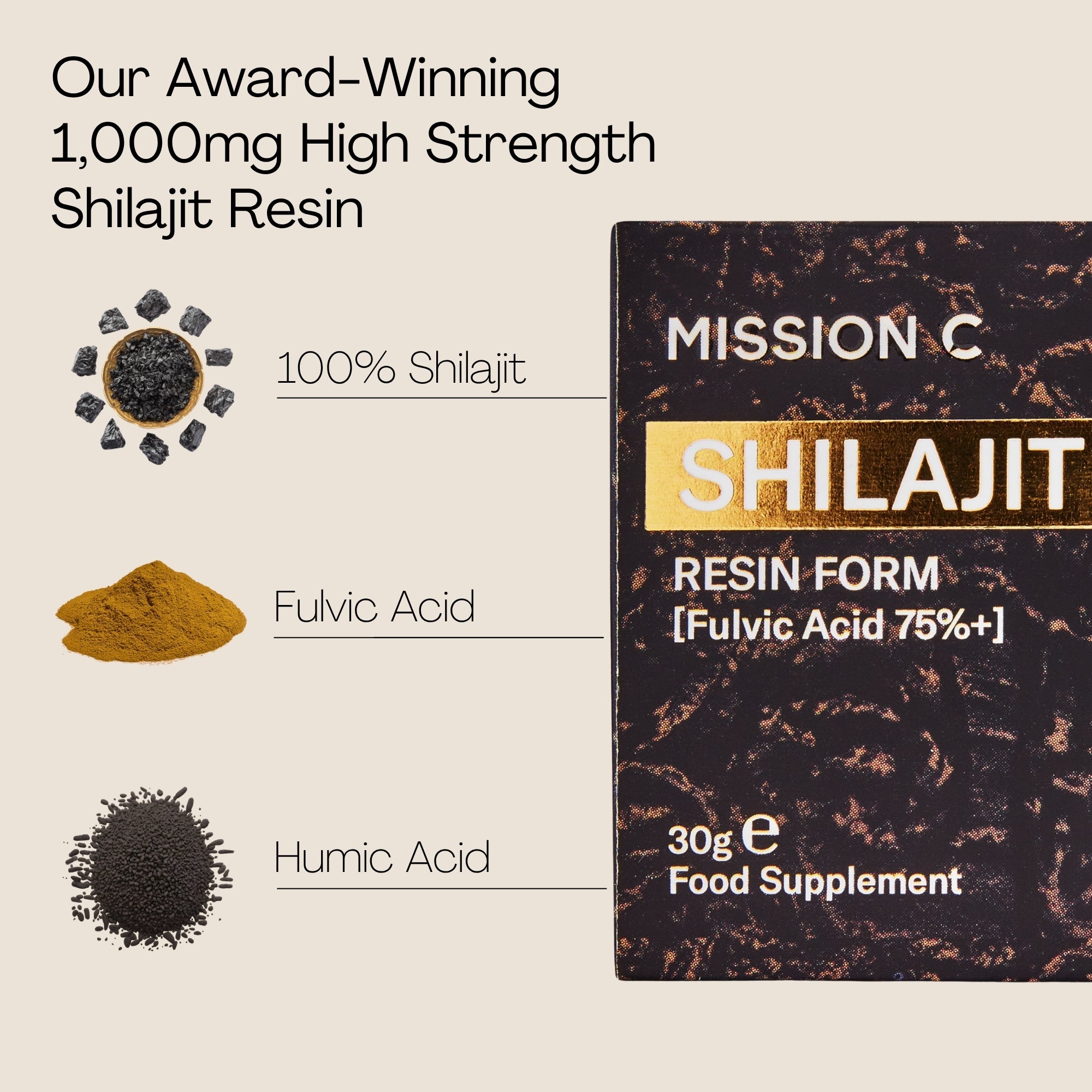 Pure Himalayan Shilajit Resin 30g