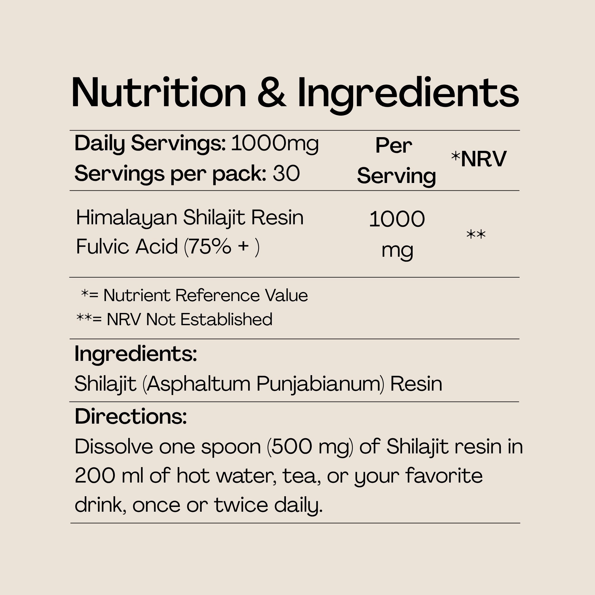 Pure Himalayan Shilajit Resin 30g