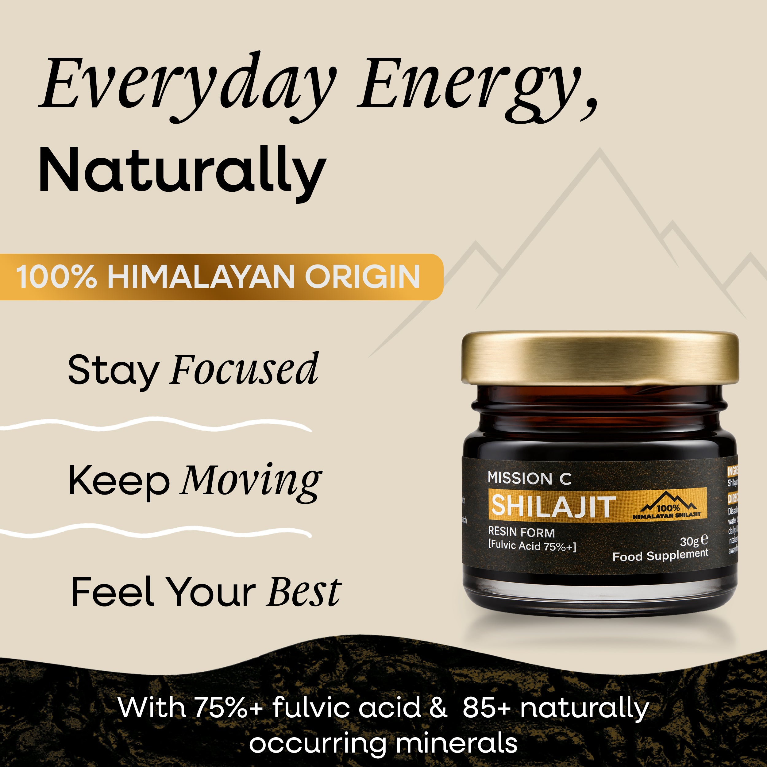 Pure Himalayan Shilajit Resin 30g