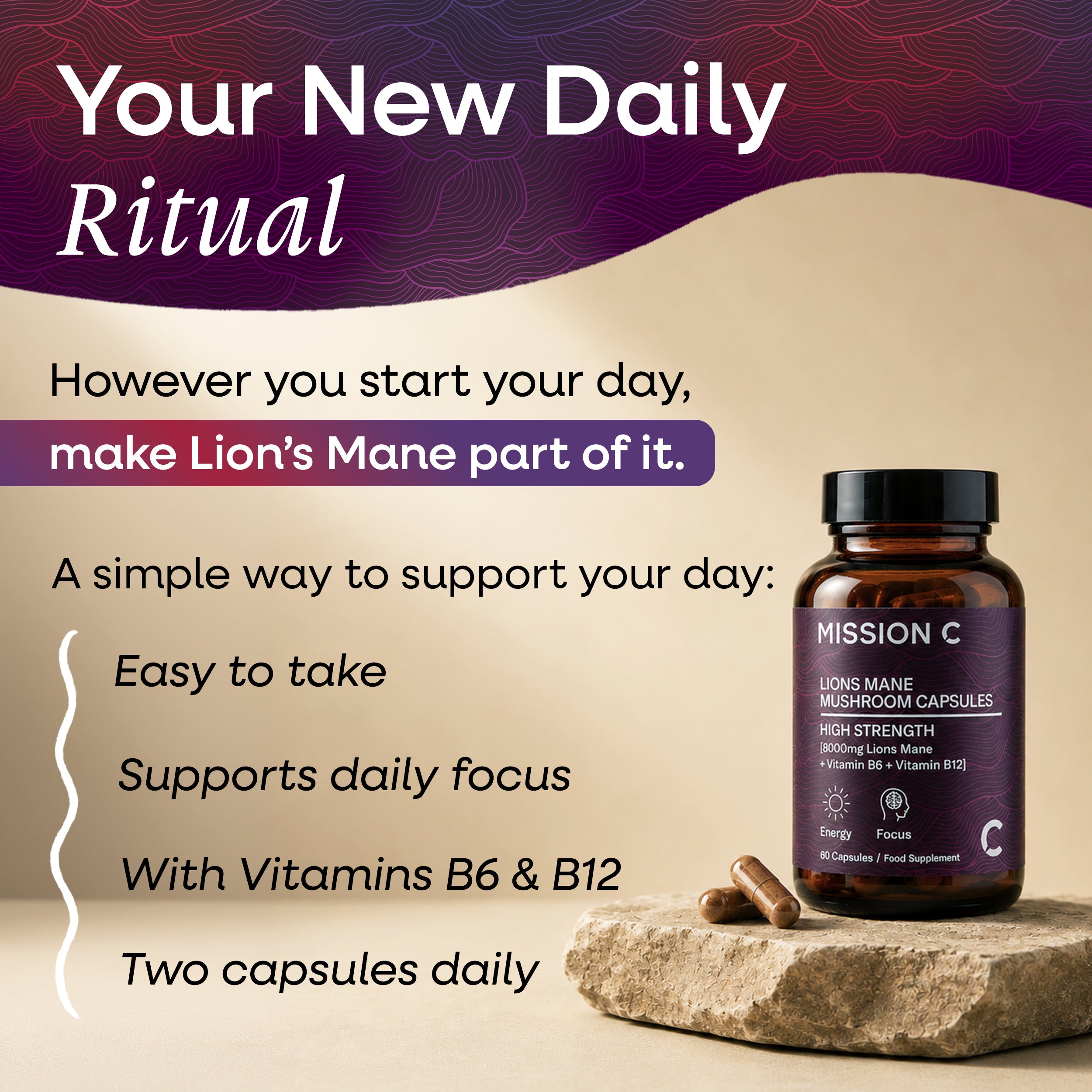 Lion's Mane Mushroom 8000mg Capsules